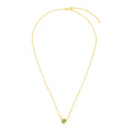 14K Yellow Gold Round Peridot Necklace – 17 Inch