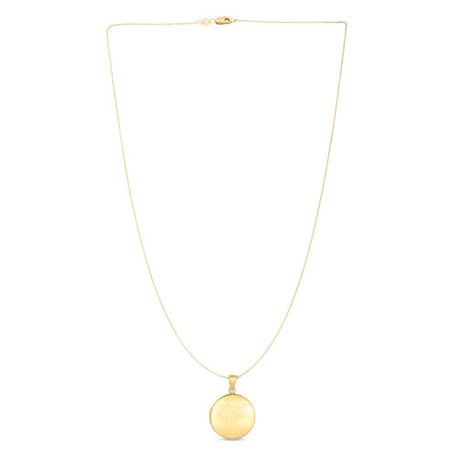 14K Yellow Gold Tree of Life Locket Necklace