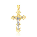 14K Two-Tone Gold Cross Pendant