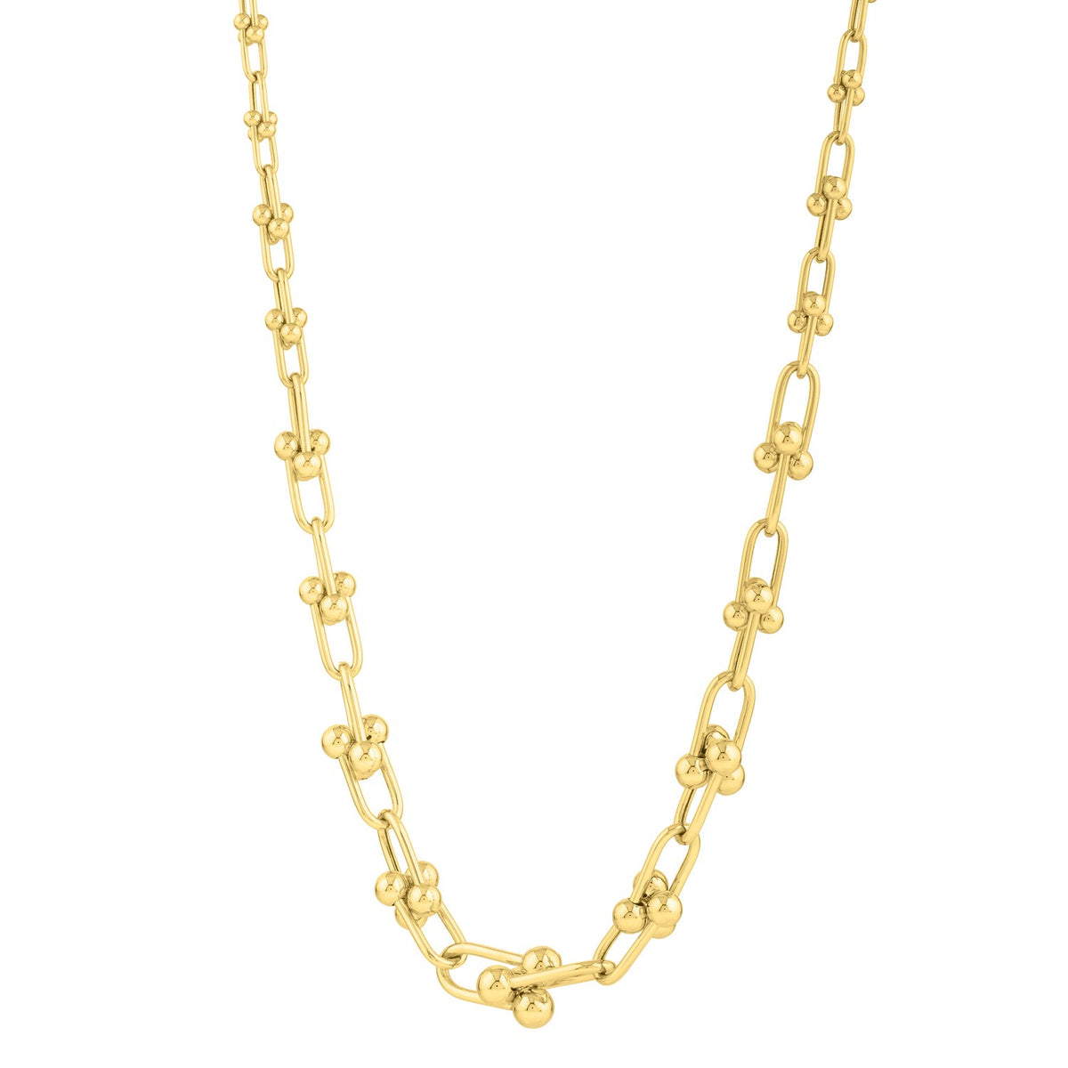 14K Yellow Gold Graduated Jax Link Necklace