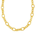14K Yellow Gold Large Flat Oval Link Necklace – 7.90mm