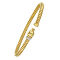 14K Yellow Gold Diamond Panther Tubogas Cuff – 3.90mm