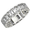 8 CTW Emerald Cut Lab Grown Diamond Eternity Ring in 14K White Gold