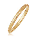 14K Yellow Gold Woven Dome Bangle – 6.00mm