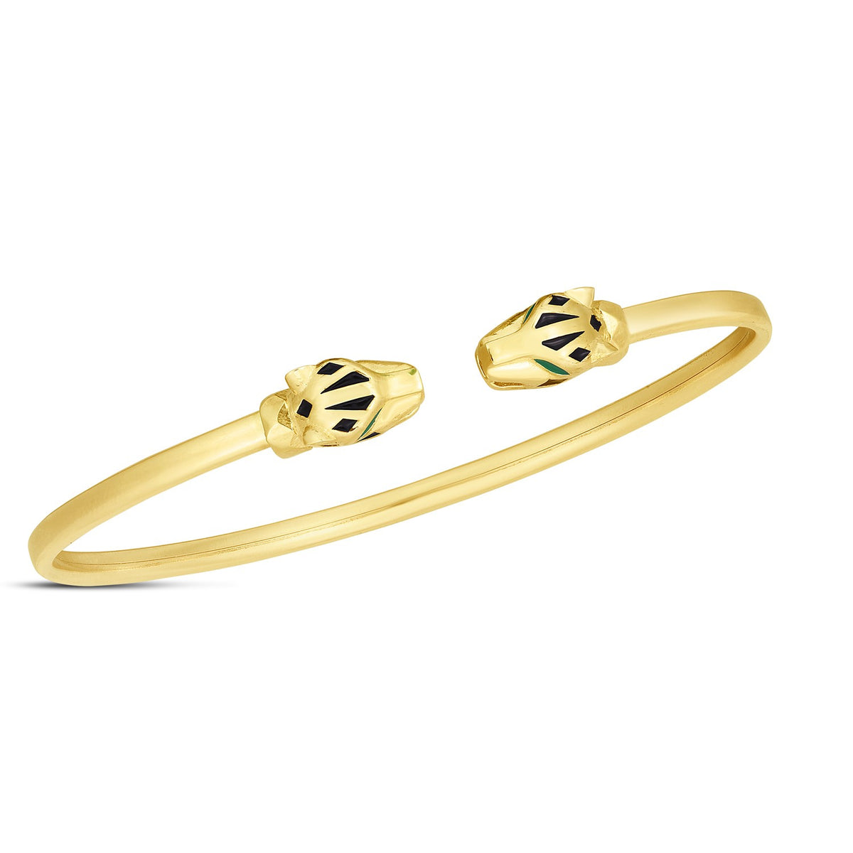 14K Yellow Gold Panther Bangle – 3.00mm