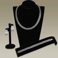 Rhodium Brass Jewelry Sets with AAA Grade CZ in Clear