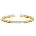 10 CTW Lab Grown Round Diamond Tennis Bracelet in 14K Yellow Gold