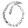 Rhodium Brass Necklace with AAA Grade CZ in Clear