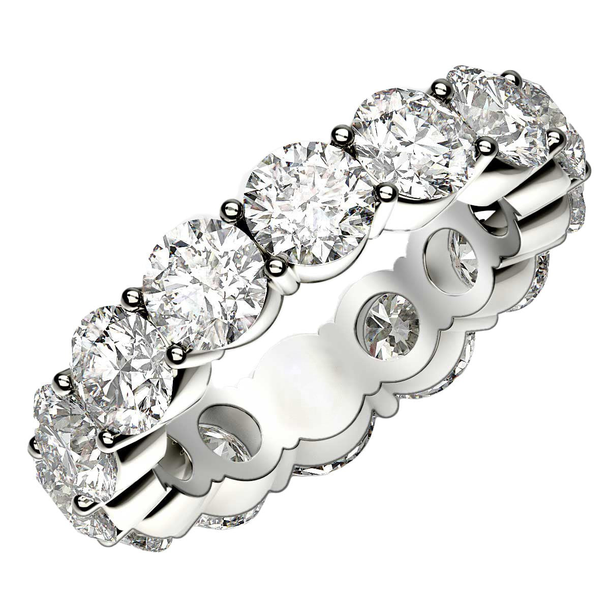 6 CTW Round Lab Grown Diamond Eternity Ring in 14K White Gold