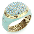 Gold Brass Bangle with Top Grade Crystal in Multi Color