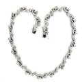 Rhodium 925 Sterling Silver Necklace with AAA Grade CZ in Clear