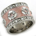 Rhodium 925 Sterling Silver Ring with AAA Grade CZ in Clear