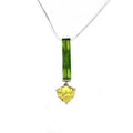 Rhodium 925 Sterling Silver Chain Pendant with AAA Grade CZ in Multi Color