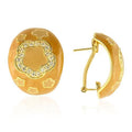 Gold 925 Sterling Silver Earrings with AAA Grade CZ in Clear