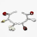 Silver 925 Sterling Silver Bracelet with Epoxy in Multi Color