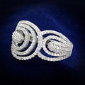Rhodium 925 Sterling Silver Ring with AAA Grade CZ in Clear