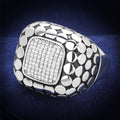 Rhodium 925 Sterling Silver Ring with AAA Grade CZ in Clear